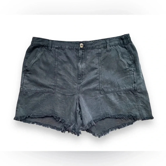 Aerie Linen Blend Utility Cutoff Shorts - Picture 1 of 3